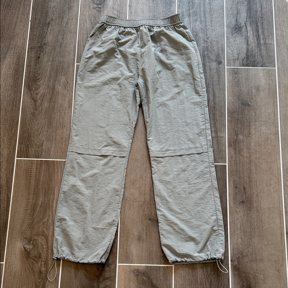 Gray Elastic Waist Pants